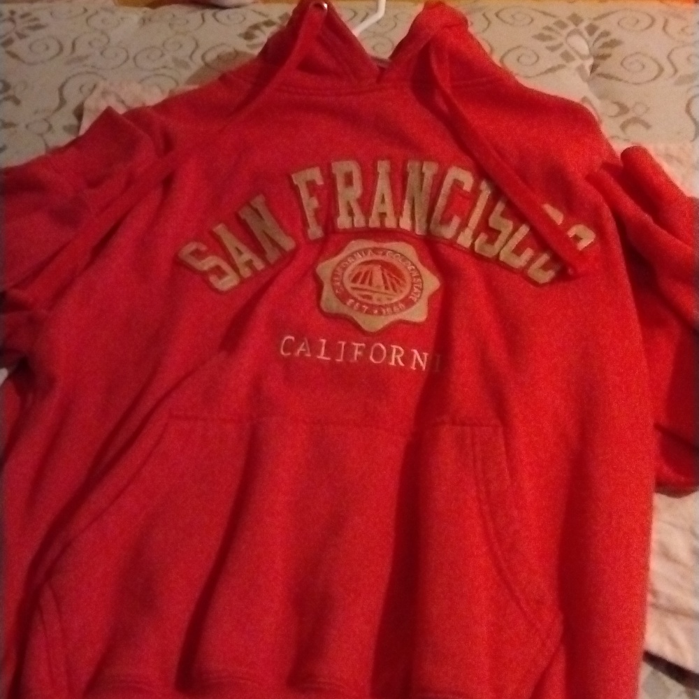 Large hot pink hoodie